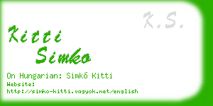 kitti simko business card